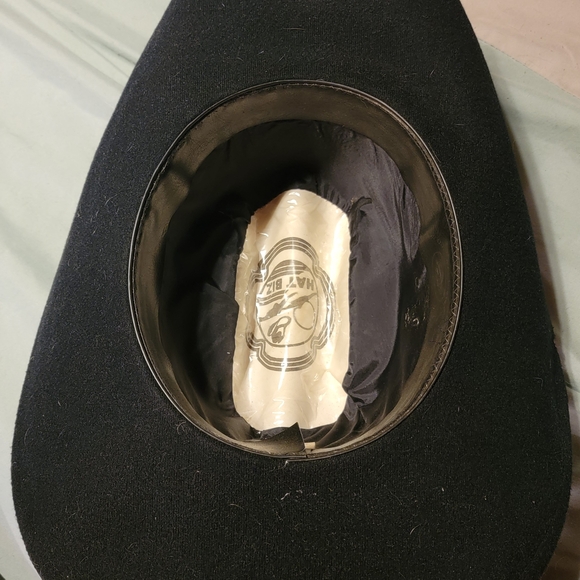 Black Cowboy Hat with Silver Band - Picture 6 of 11